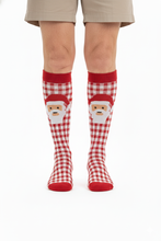 Load image into Gallery viewer, Santa’s Plaid Compression Socks