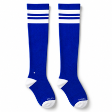 Load image into Gallery viewer, Excellence Blue and White Compression Socks