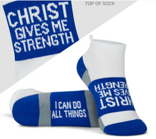 Load image into Gallery viewer, Christ Gives Me Strength Ankle Socks