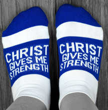 Load image into Gallery viewer, Christ Gives Me Strength Ankle Socks