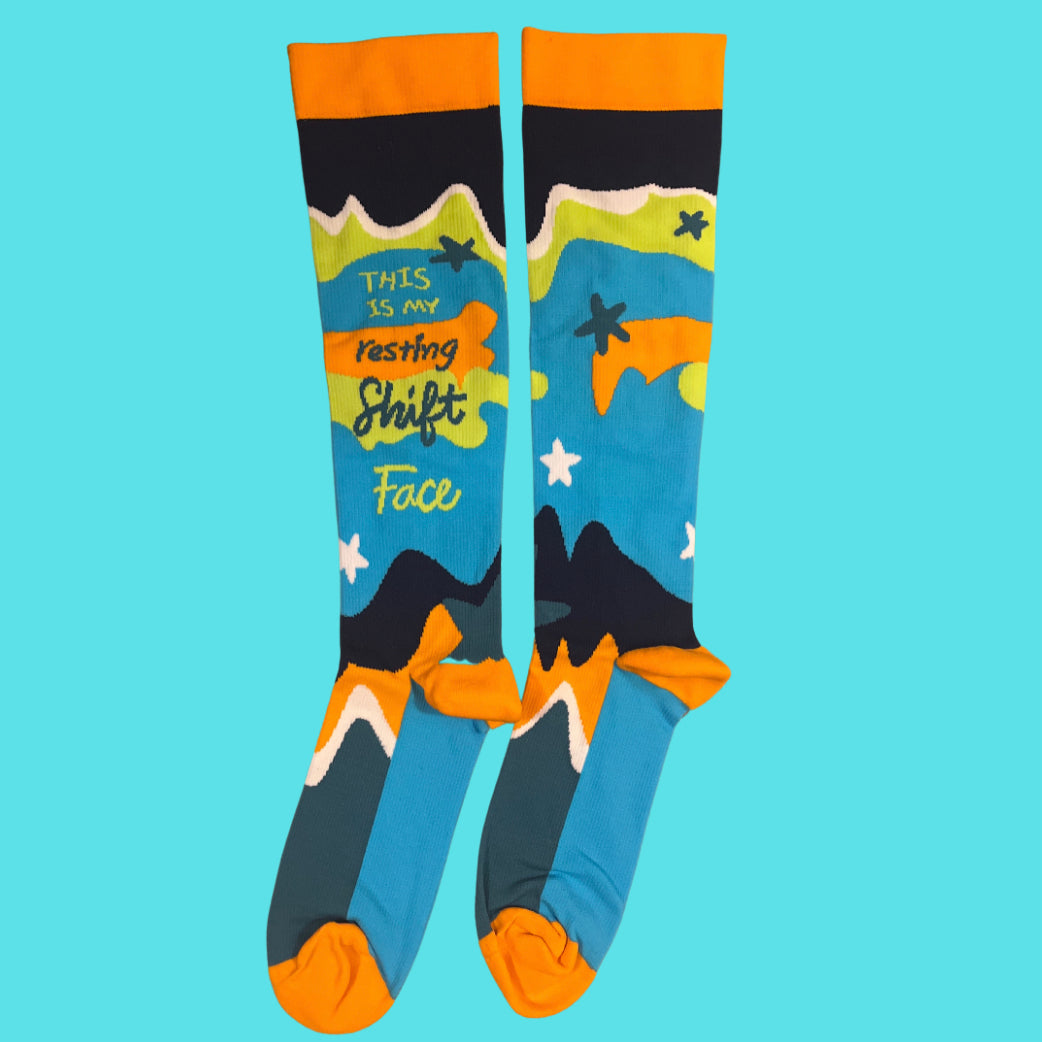 Resting Shift Face Compression Socks