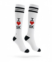 Load image into Gallery viewer, I Love 5K Compression Socks

