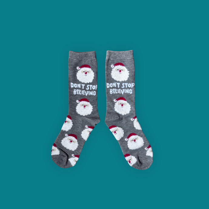 Don’t Stop Believin’ – Santa Magic Crew Socks