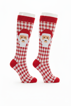 Load image into Gallery viewer, Santa’s Plaid Compression Socks
