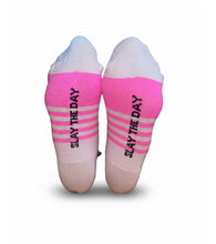Load image into Gallery viewer, Pretty in Pink and White Striped Compression Socks
