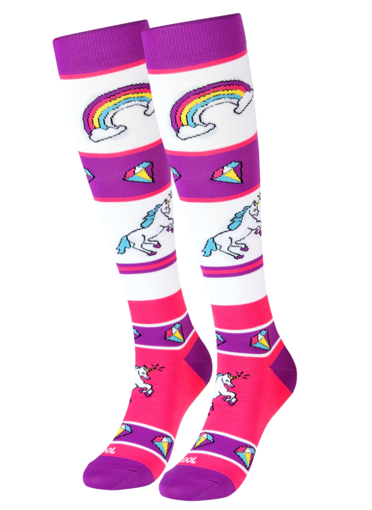 UNICORN AND RAINBOWS COMPRESSION SOCKS